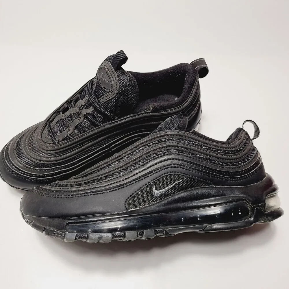 Nike Air Max 97 Black Dark Gray Triple Black 921733-001 Womens Size 6.5